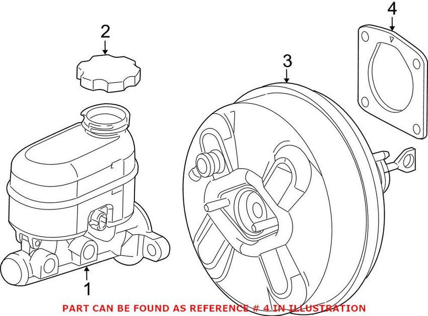 Brake Booster Gasket Genuine Saab 15015355